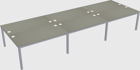 Shared rectangular desk