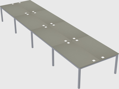 Shared rectangular desk
