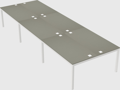 Shared rectangular desk