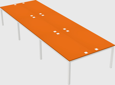 Shared rectangular desk