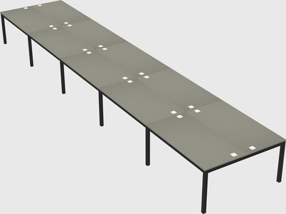 Shared rectangular desk