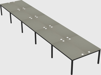 Shared rectangular desk