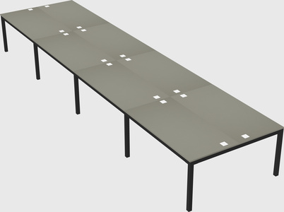 Shared rectangular desk