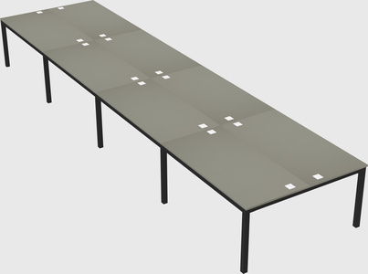 Shared rectangular desk