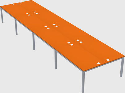 Shared rectangular desk