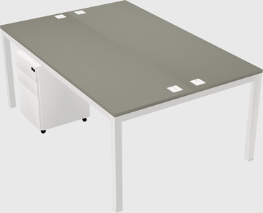 Shared rectangular desk