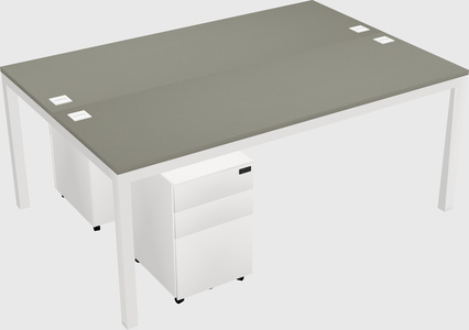 Shared rectangular desk