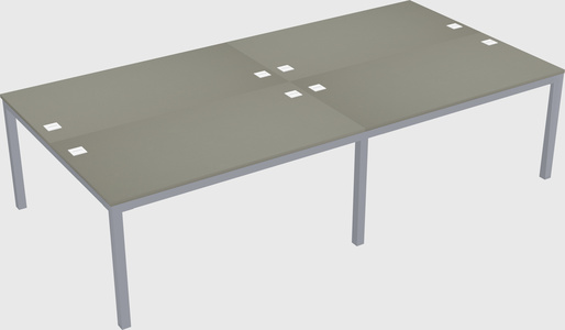 Shared rectangular desk
