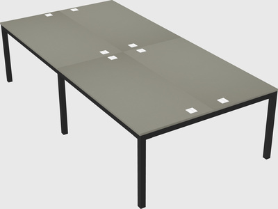 Shared rectangular desk