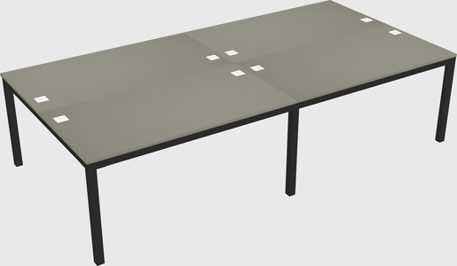 Shared rectangular desk