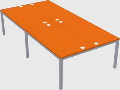 Shared rectangular desk