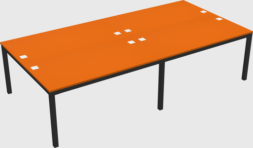Shared rectangular desk