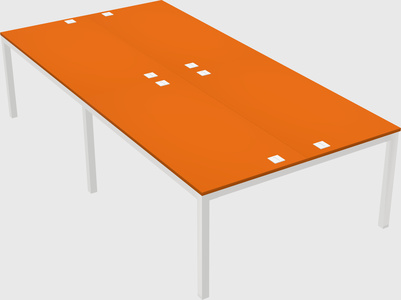 Shared rectangular desk