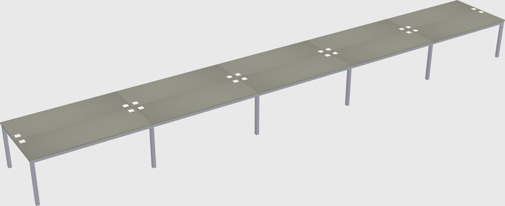 Shared rectangular desk