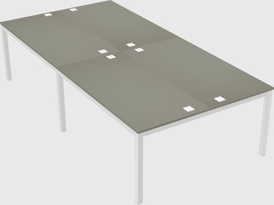 Shared rectangular desk