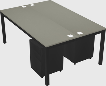 Shared rectangular desk