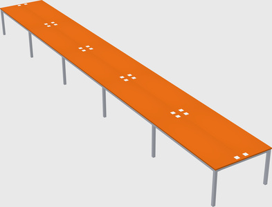 Shared rectangular desk
