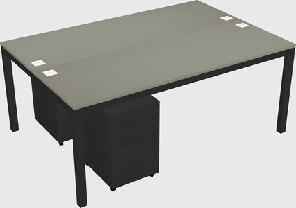 Shared rectangular desk