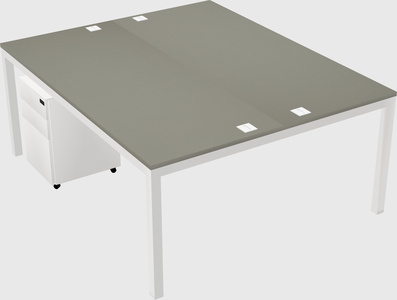 Shared rectangular desk