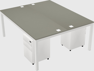 Shared rectangular desk