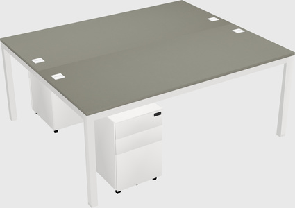 Shared rectangular desk