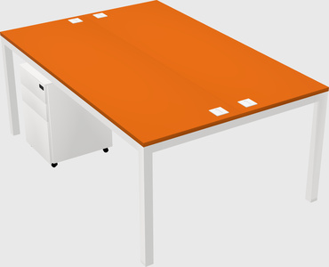 Shared rectangular desk