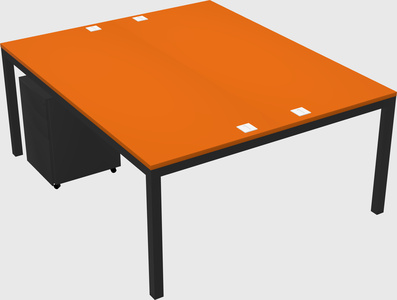 Shared rectangular desk