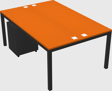 Shared rectangular desk