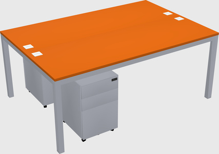 Shared rectangular desk