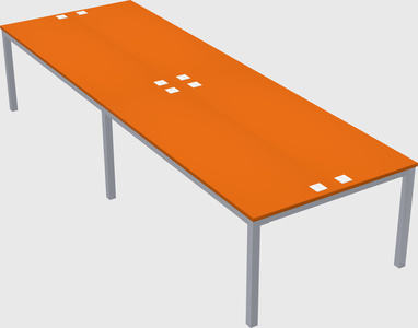 Shared rectangular desk
