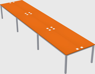 Shared rectangular desk