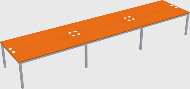 Shared rectangular desk