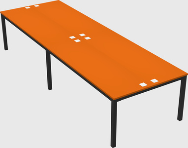 Shared rectangular desk