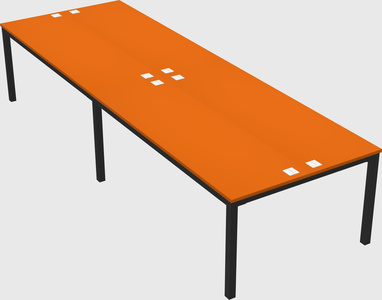 Shared rectangular desk