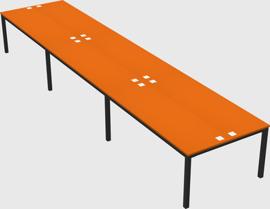 Shared rectangular desk