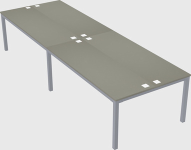 Shared rectangular desk