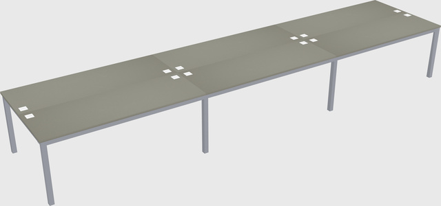Shared rectangular desk