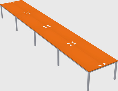 Shared rectangular desk