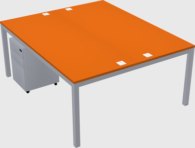 Shared rectangular desk