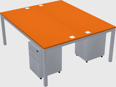 Shared rectangular desk