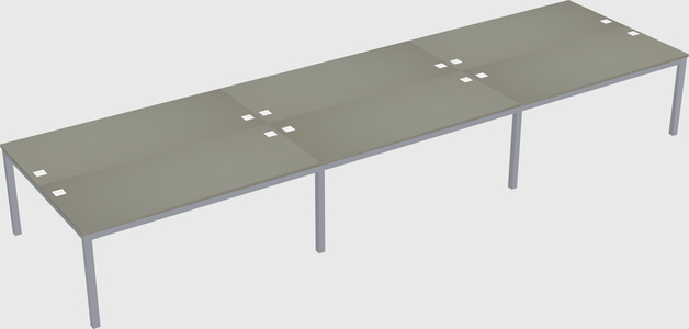 Shared rectangular desk