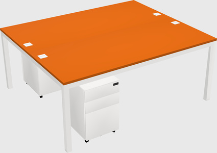Shared rectangular desk