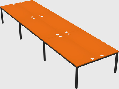 Shared rectangular desk