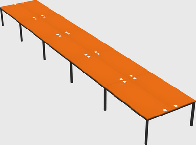 Shared rectangular desk
