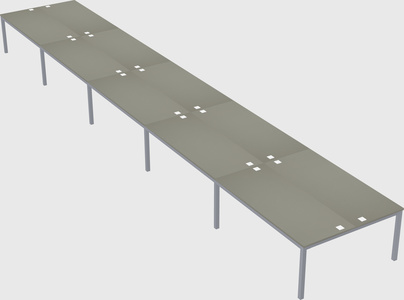 Shared rectangular desk