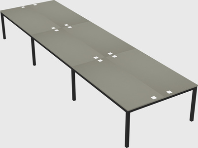 Shared rectangular desk