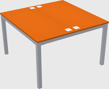 Shared rectangular desk
