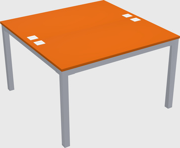 Shared rectangular desk