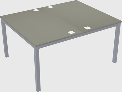 Shared rectangular desk