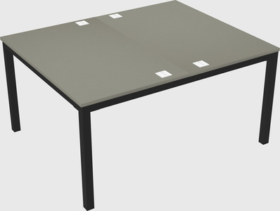 Shared rectangular desk